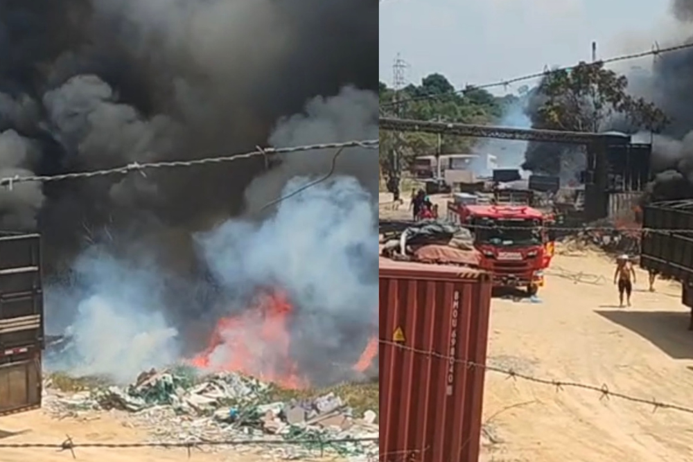 Incêndio volta a atingir área de mata no Distrito Industrial 2, em Manaus