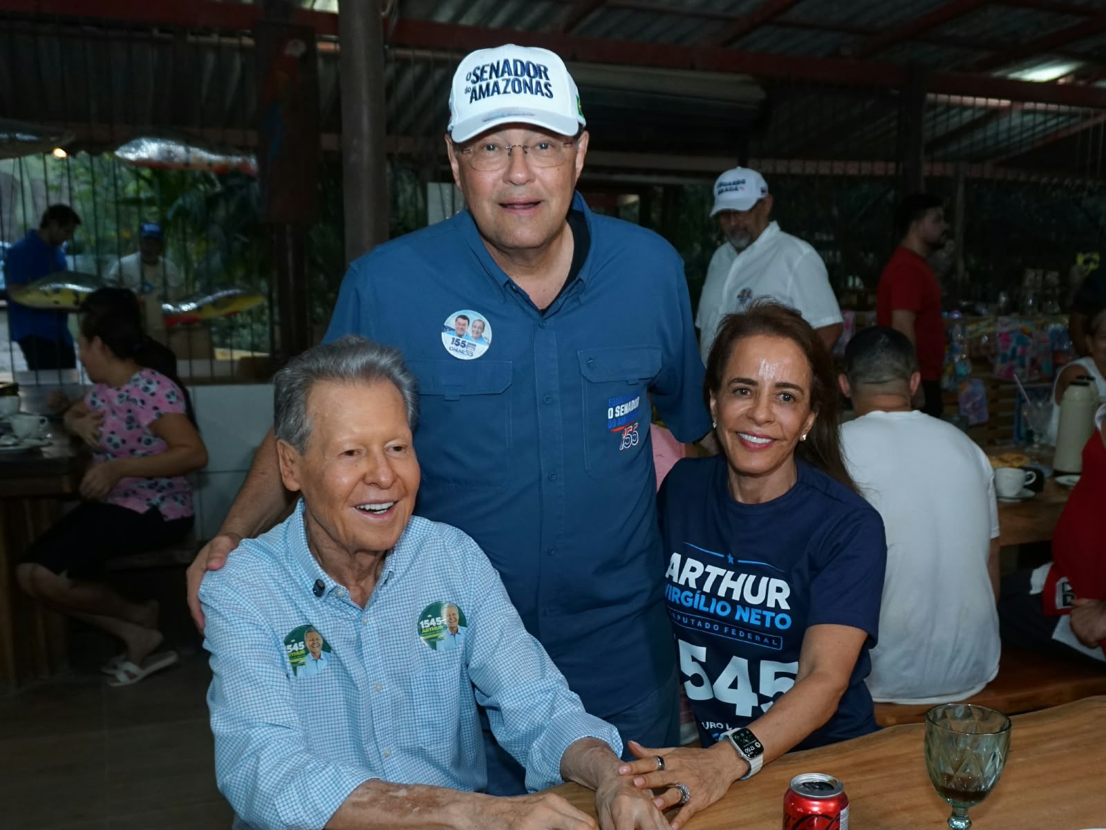 Arthur Virgílio faz comício em Rio Preto da Eva com Eduardo Braga