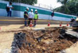 IMMU e Ageman monitoram serviços em tubulações e apuram causa de rompimento na zona Oeste
